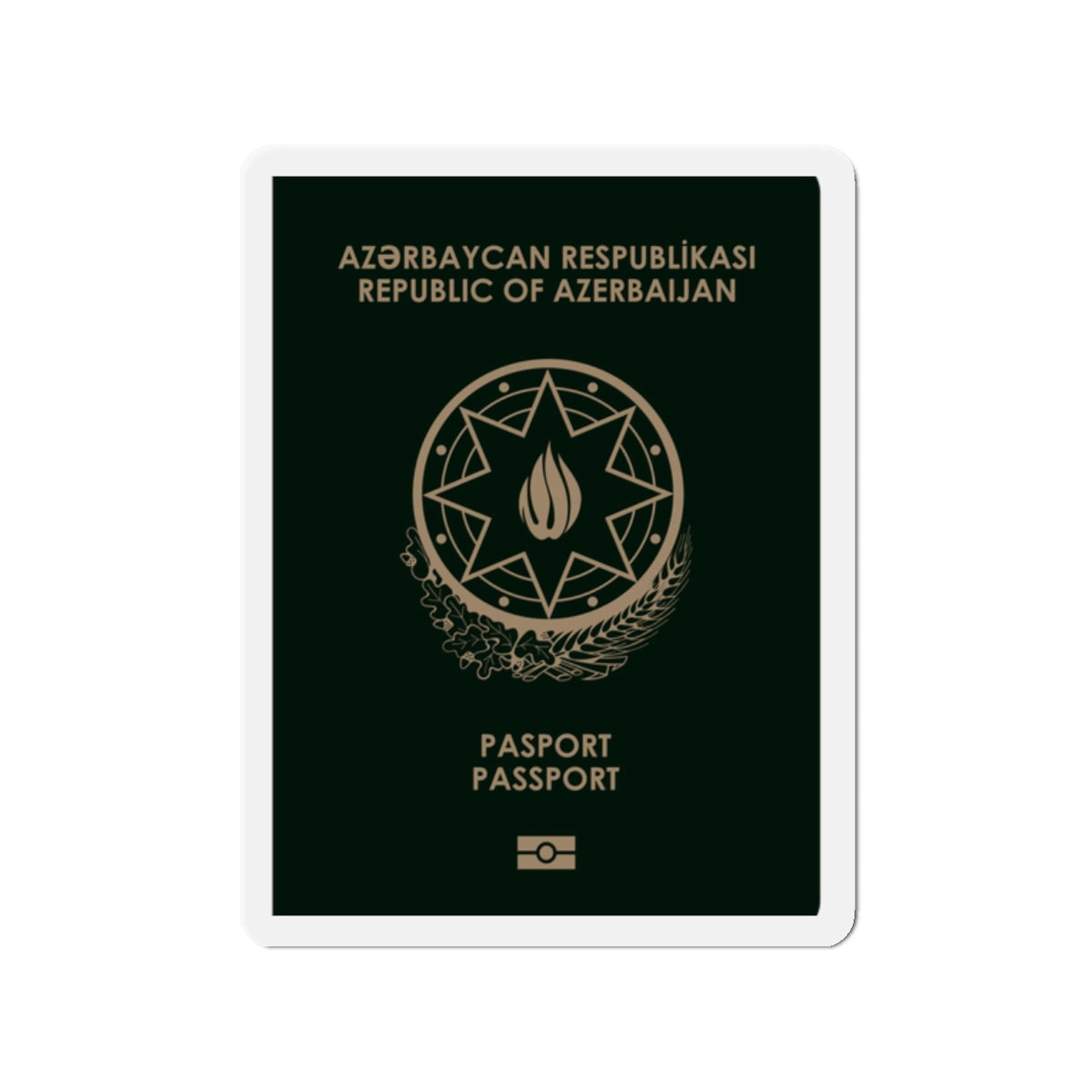 Azerbaijan Passport - Die-Cut Magnet-2" x 2"-The Sticker Space