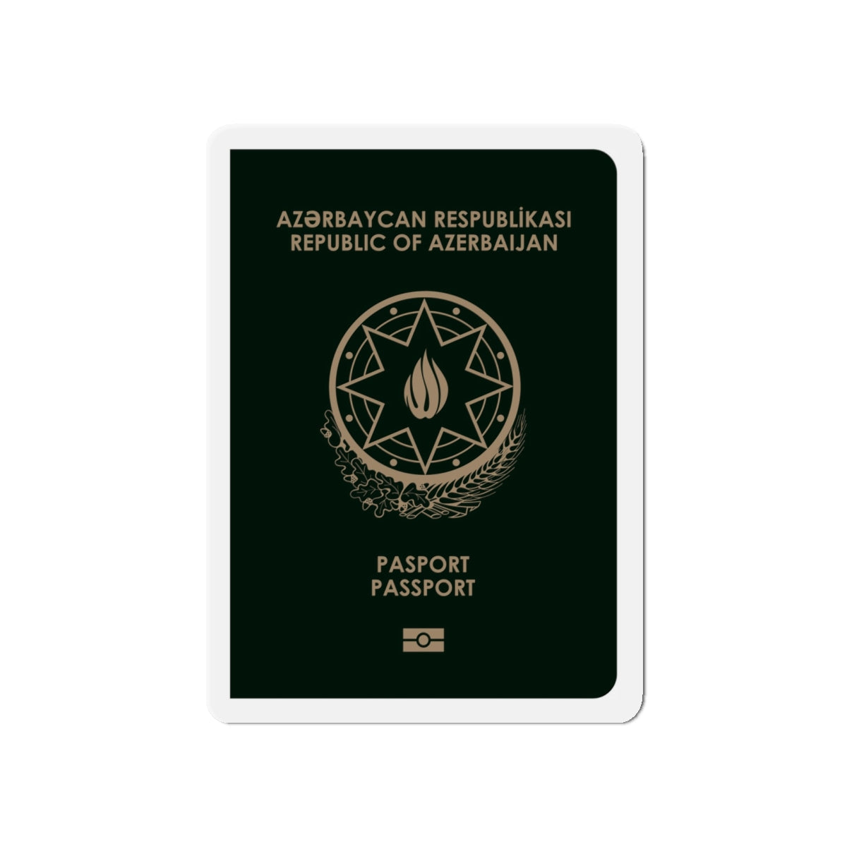 Azerbaijan Passport - Die-Cut Magnet-5" x 5"-The Sticker Space