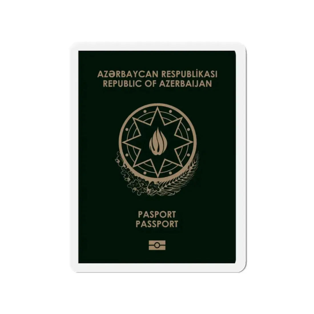 Azerbaijan Passport - Refrigerator Magnet 2 Inch - The Sticker Space