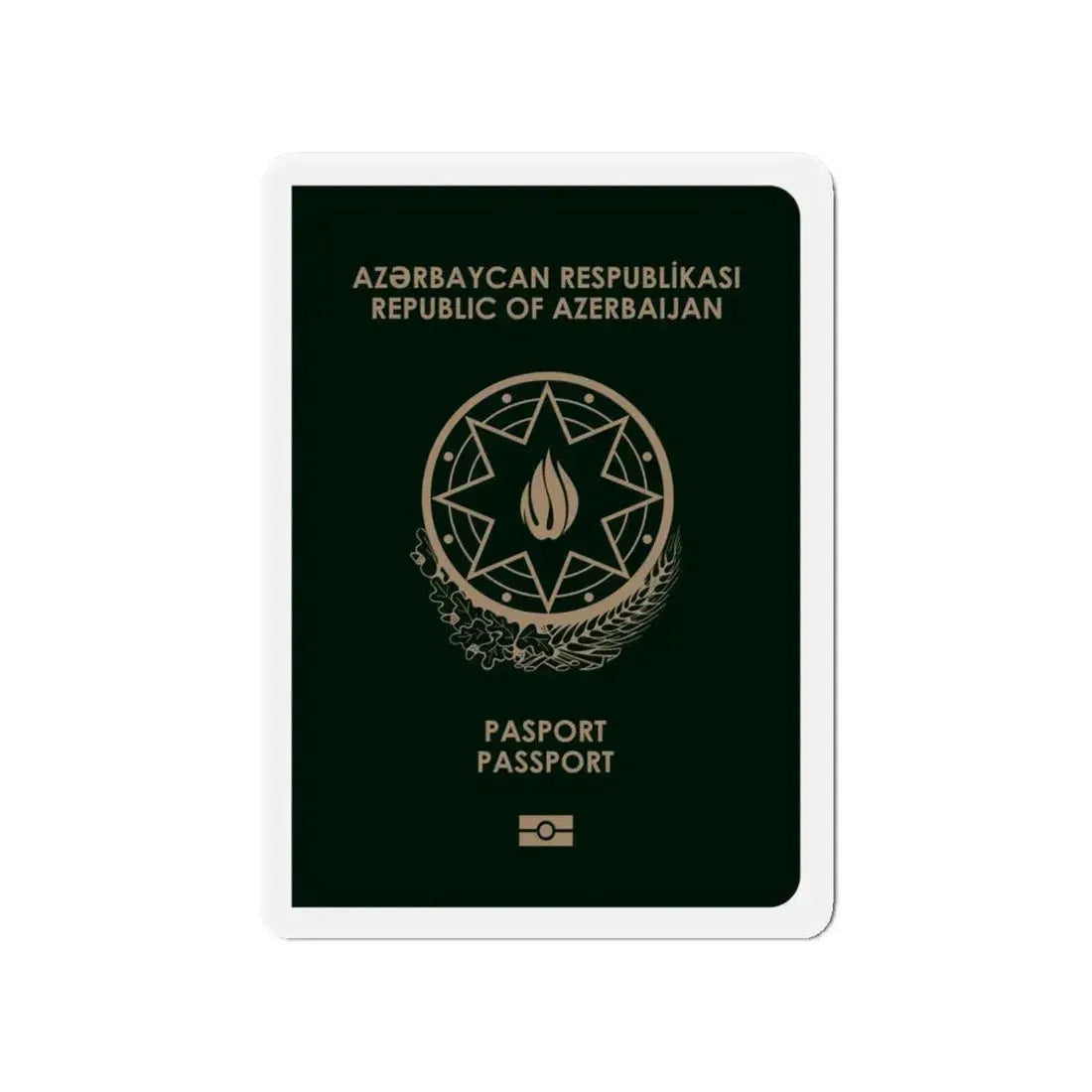 Azerbaijan Passport - Refrigerator Magnet 4 Inch - The Sticker Space