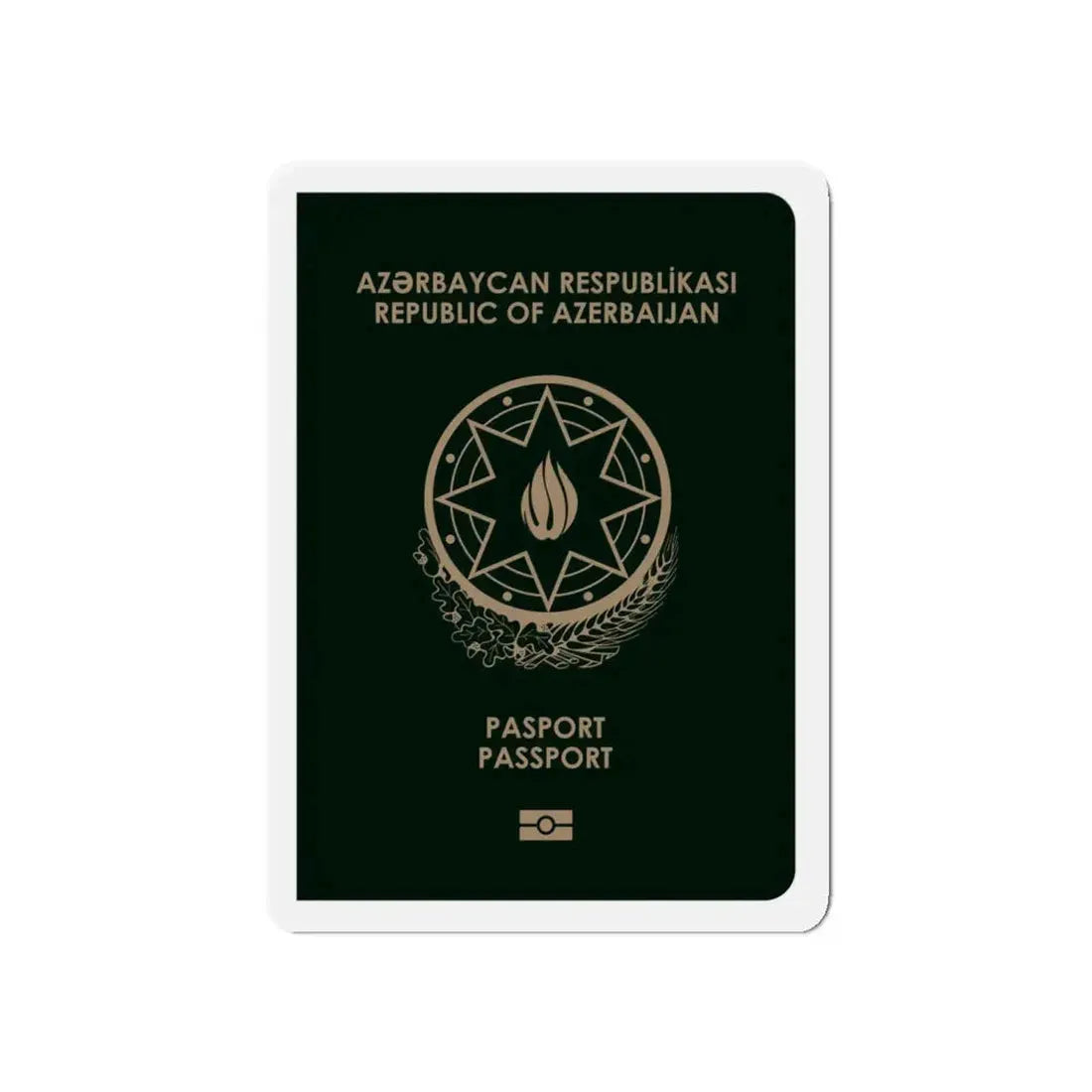 Azerbaijan Passport - Refrigerator Magnet 5 Inch - The Sticker Space