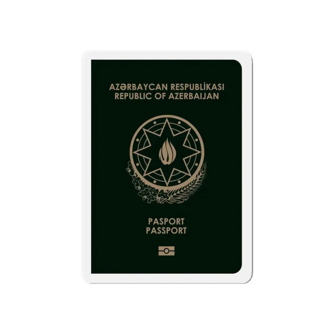 Azerbaijan Passport - Refrigerator Magnet 6 Inch - The Sticker Space
