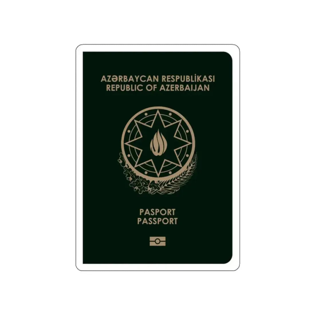 Azerbaijan Passport STICKER Vinyl Die-Cut Decal 2 Inch - The Sticker Space