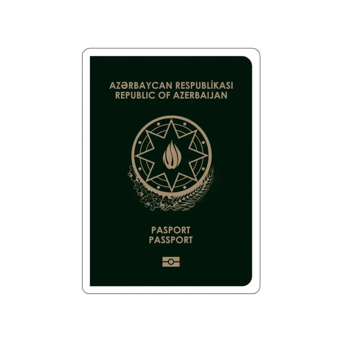 Azerbaijan Passport STICKER Vinyl Die-Cut Decal 6 Inch - The Sticker Space
