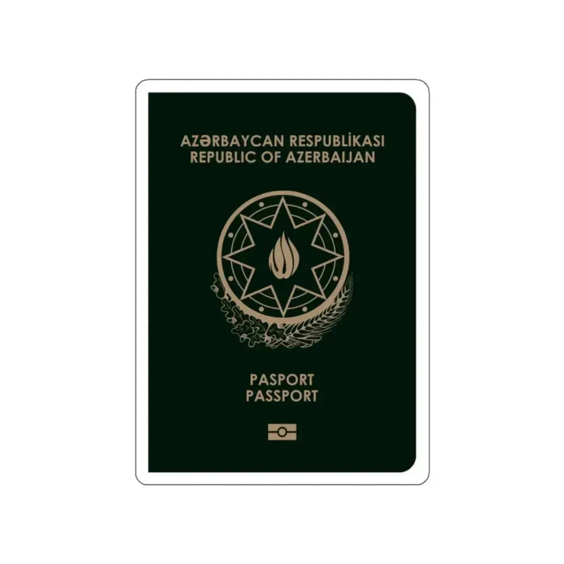 Azerbaijan Passport STICKER Vinyl Die-Cut Decal - The Sticker Space