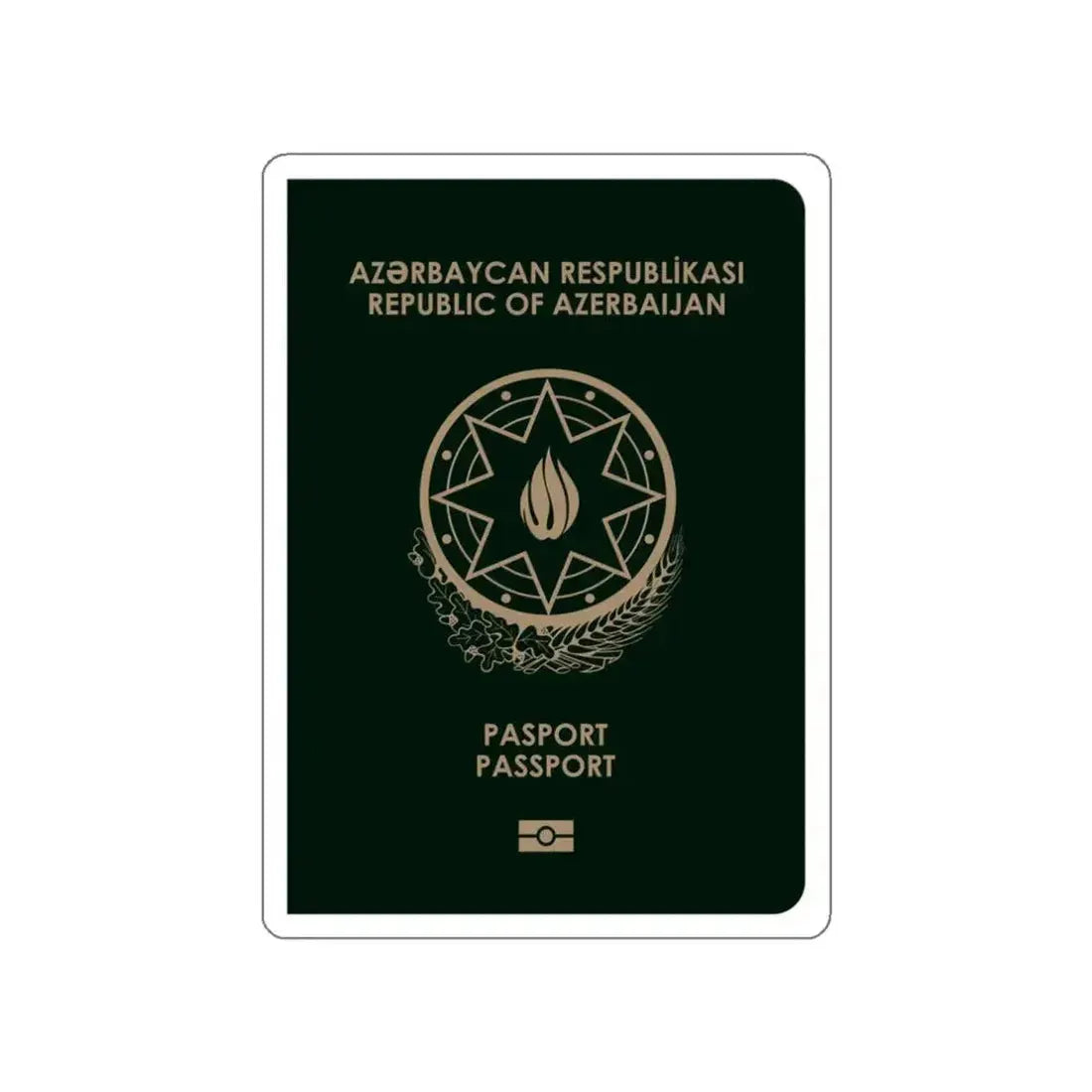 Azerbaijan Passport STICKER Vinyl Die-Cut Decal - The Sticker Space