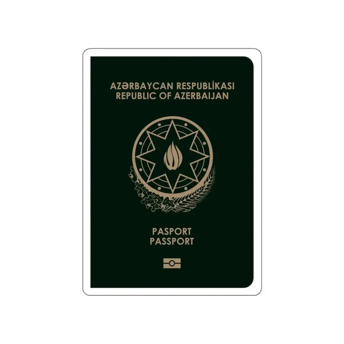 Azerbaijan Passport STICKER Vinyl Die-Cut Decal - The Sticker Space