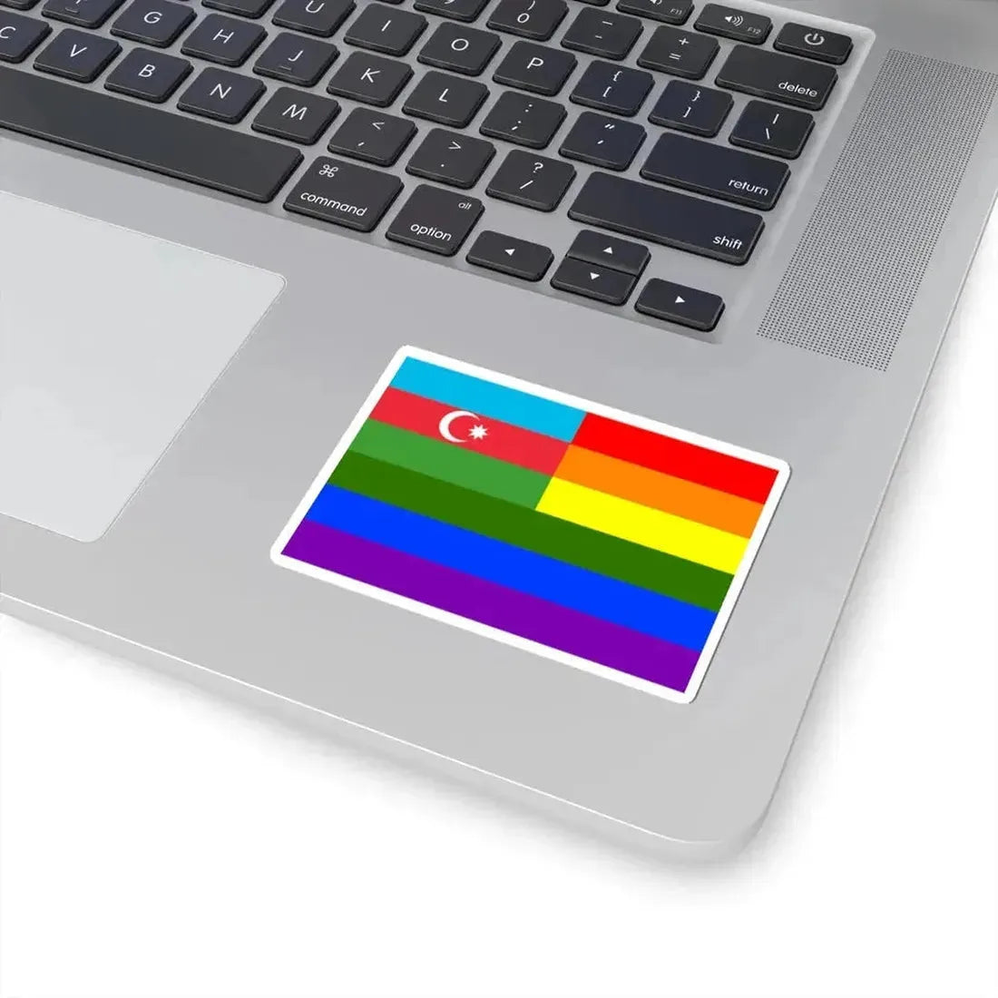 Azerbaijan rainbow flag (Azerbaijan) STICKER Vinyl Kiss-Cut Decal - The Sticker Space