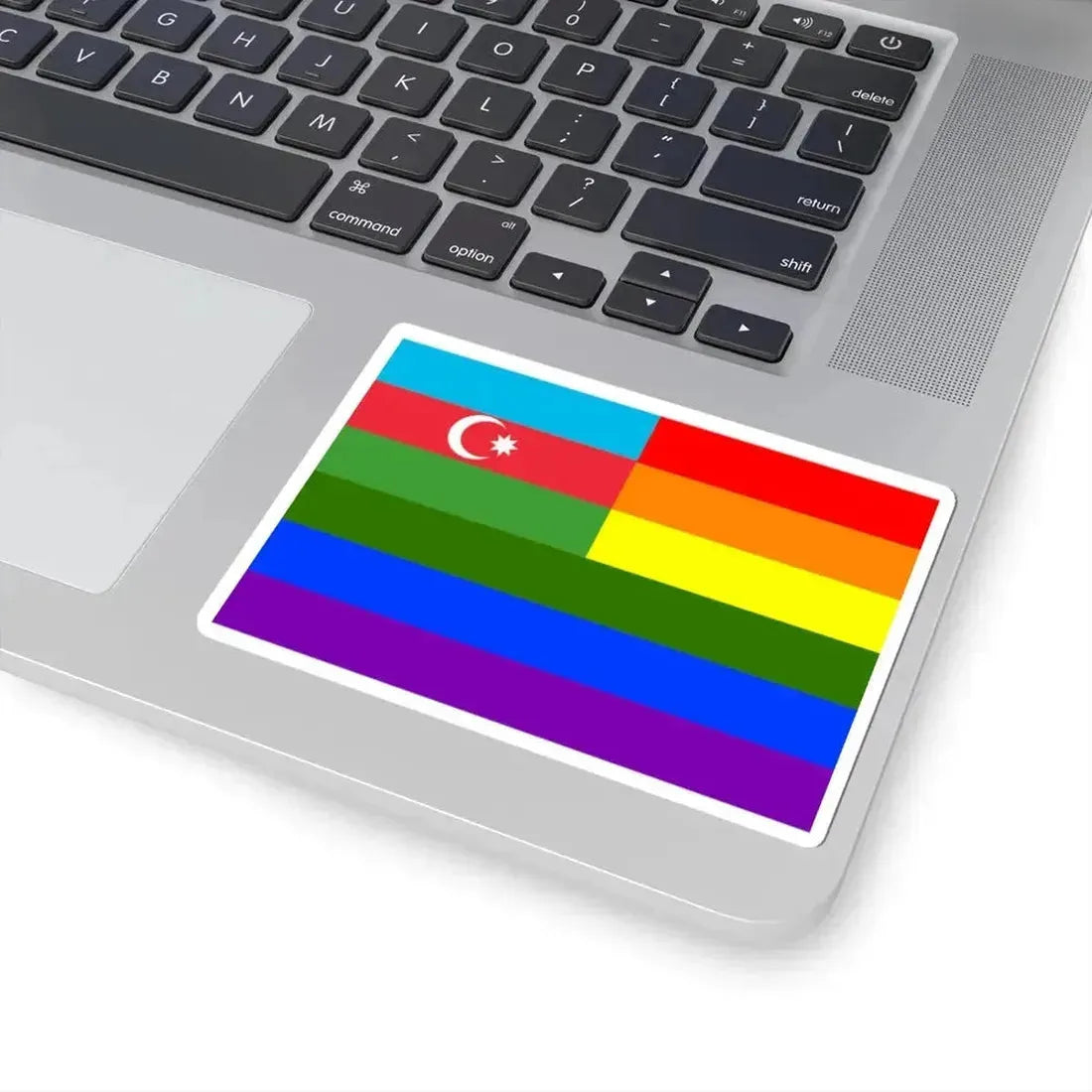Azerbaijan rainbow flag (Azerbaijan) STICKER Vinyl Kiss-Cut Decal - The Sticker Space