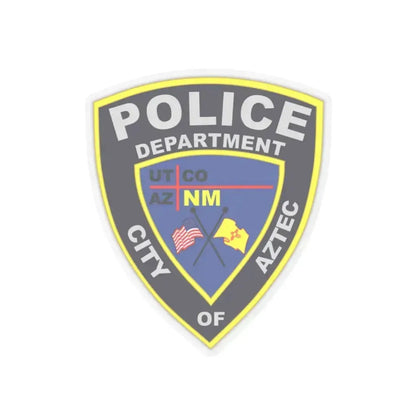 Aztec New Mexico Police Department - STICKER Vinyl Kiss-Cut Decal 2 Inch Transparent - The Sticker Space