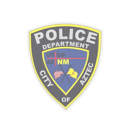 Aztec New Mexico Police Department - STICKER Vinyl Kiss-Cut Decal 6 Inch Transparent - The Sticker Space