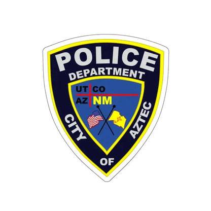 Aztec New Mexico Police Department - STICKER Vinyl Kiss-Cut Decal 6 Inch White - The Sticker Space