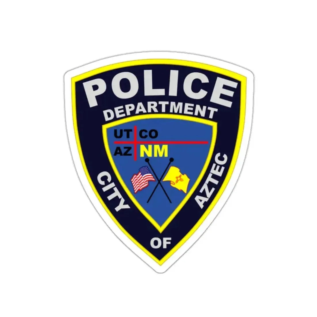 Aztec New Mexico Police Department - STICKER Vinyl Kiss-Cut Decal - The Sticker Space