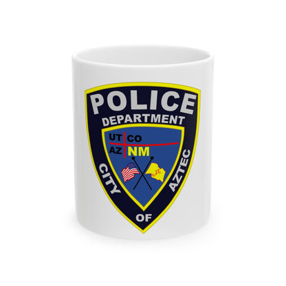 Aztec New Mexico Police Department - White Coffee Mug-11oz-The Sticker Space