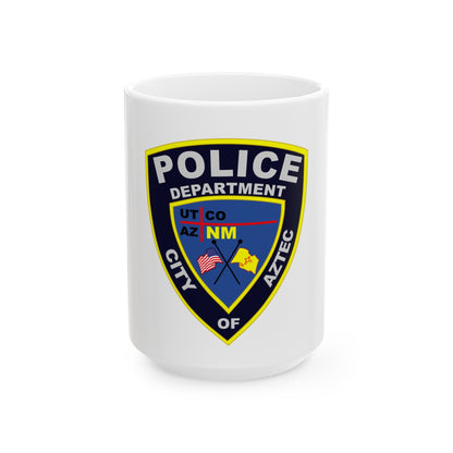 Aztec New Mexico Police Department - White Coffee Mug-15oz-The Sticker Space