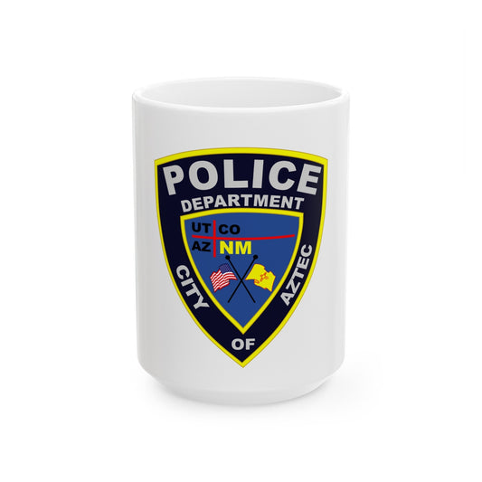 Aztec New Mexico Police Department - White Coffee Mug-15oz-The Sticker Space