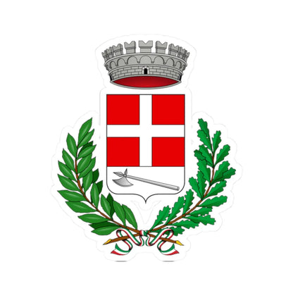 Azzano dAsti-Stemma (Italy) (Coat of Arms) STICKER Vinyl Kiss-Cut Decal 2 Inch White - The Sticker Space