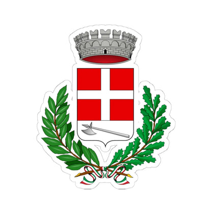 Azzano dAsti-Stemma (Italy) (Coat of Arms) STICKER Vinyl Kiss-Cut Decal 6 Inch White - The Sticker Space