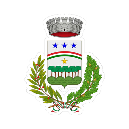 Azzio-Stemma (Italy) (Coat of Arms) STICKER Vinyl Kiss-Cut Decal 3 Inch White - The Sticker Space