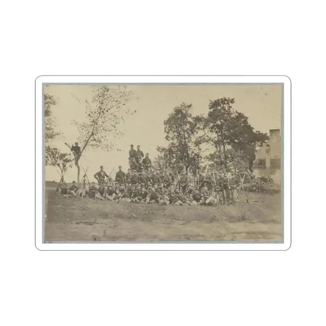 B Company, 22D New York State Militia Near Harpers Ferry, Va., 1861 I.E.1862 (U.S. Civil War) STICKER Vinyl Kiss-Cut Decal 3 Inch White - The Sticker Space