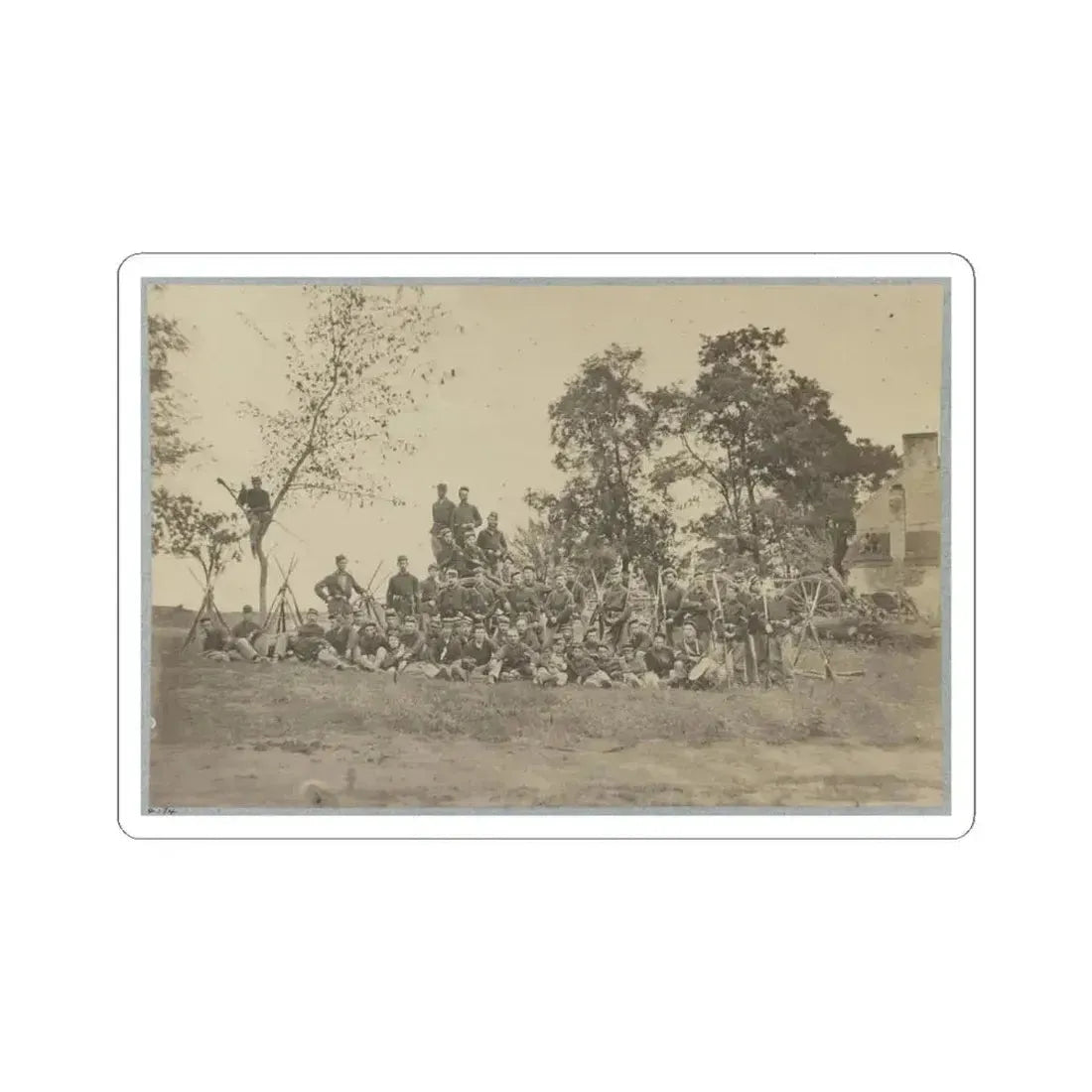 B Company, 22D New York State Militia Near Harpers Ferry, Va., 1861 I.E.1862 (U.S. Civil War) STICKER Vinyl Kiss-Cut Decal 6 Inch White - The Sticker Space