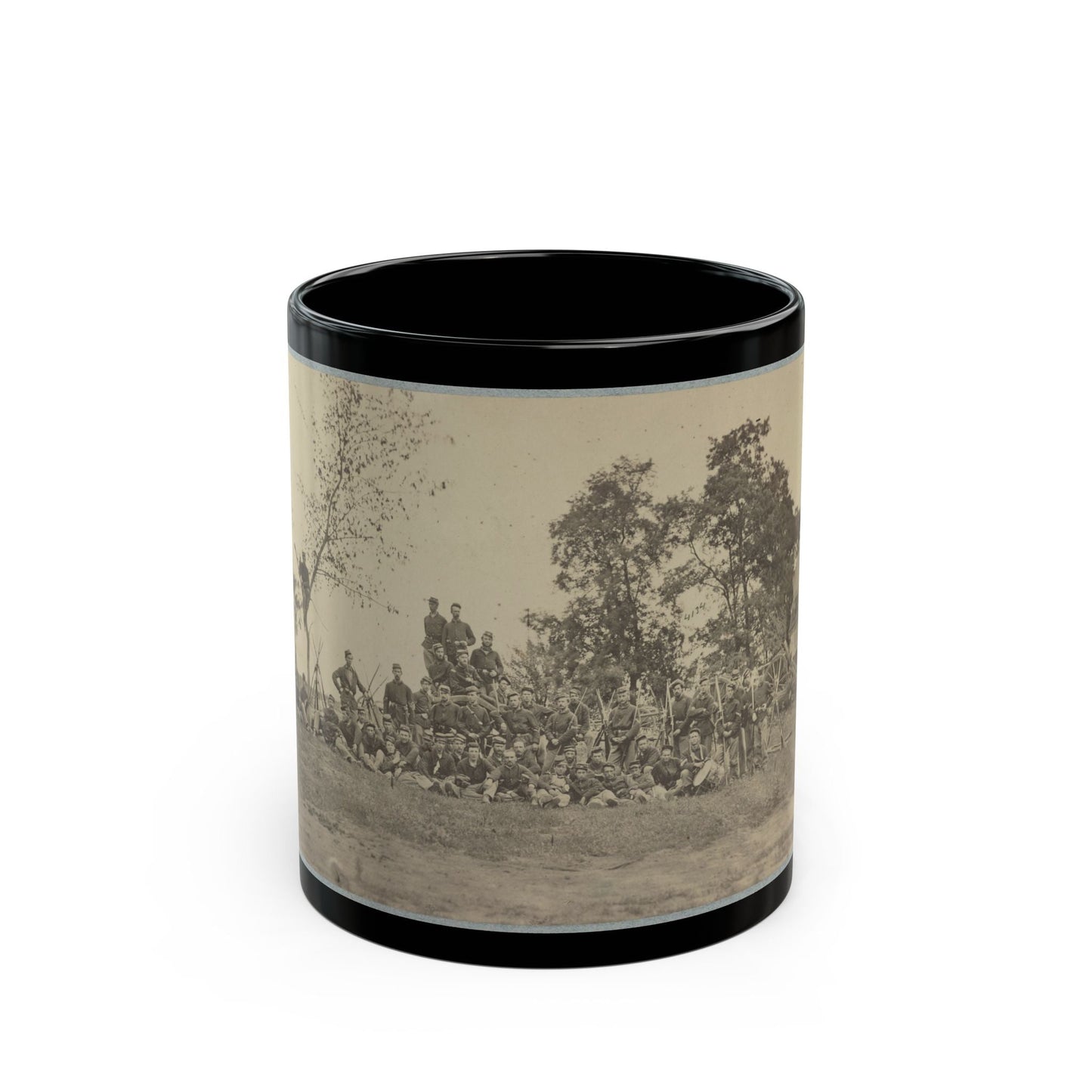 B Company, 22d New York State Militia Near Harpers Ferry, Va., 1861 I.E.1862 (U.S. Civil War) Black Coffee Mug