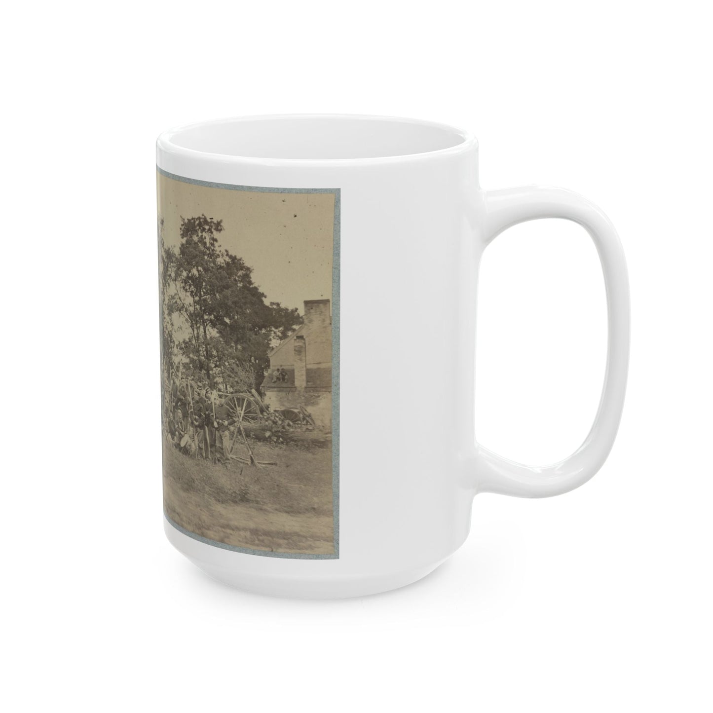 B Company, 22d New York State Militia Near Harpers Ferry, Va., 1861 I.E.1862 (U.S. Civil War) White Coffee Mug