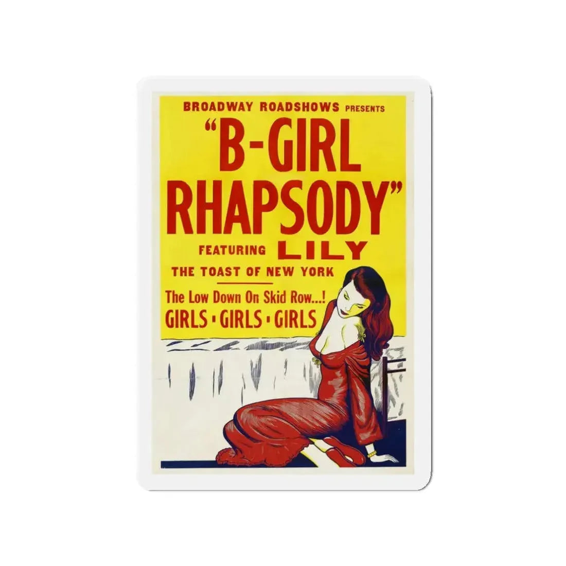 B GIRL RHAPSODY 1952 Movie Poster - Refrigerator Magnet 3 Inch - The Sticker Space