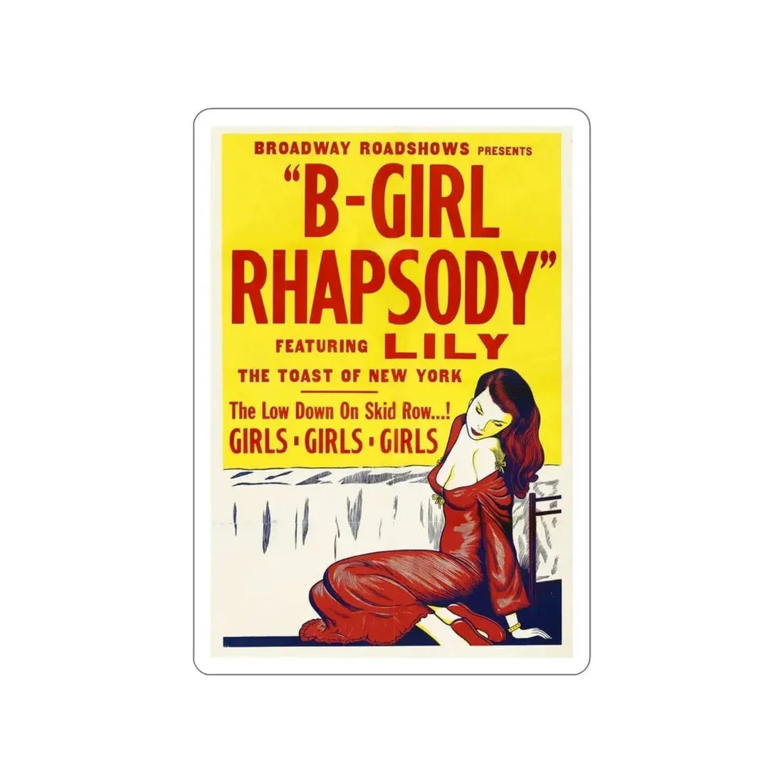 B GIRL RHAPSODY 1952 Movie Poster STICKER Vinyl Die-Cut Decal - The Sticker Space