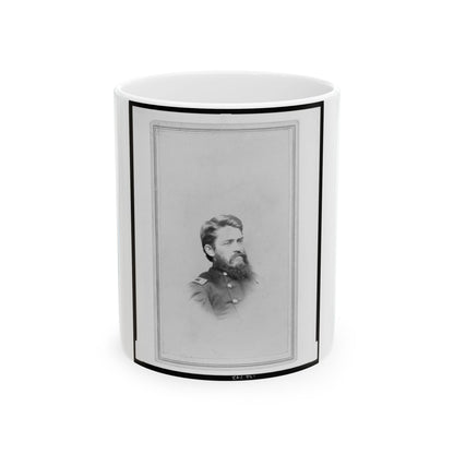 B. F. Sceva, Lt. Col., 10th N.Y. Cavalry Regiment, Head-And-Shoulders Portrait, Facing Right (U.S. Civil War) White Coffee Mug