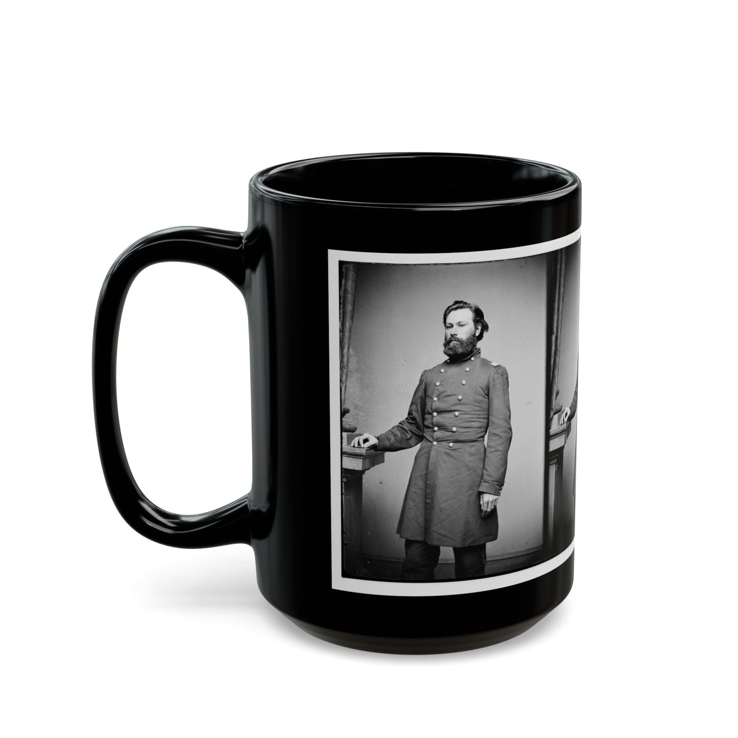 B.J. Sweet (U.S. Civil War) Black Coffee Mug-The Sticker Space