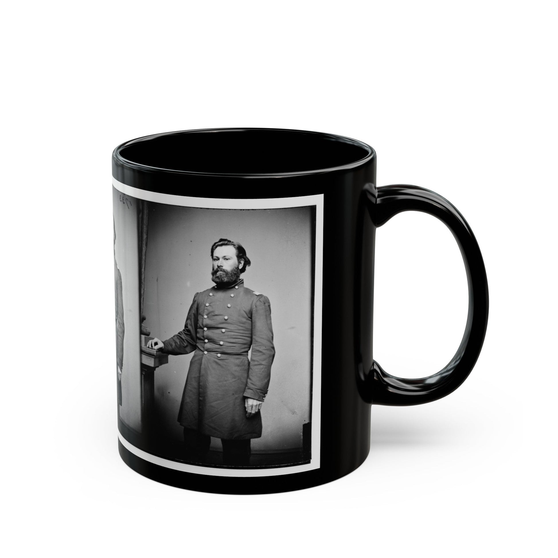 B.J. Sweet (U.S. Civil War) Black Coffee Mug-The Sticker Space