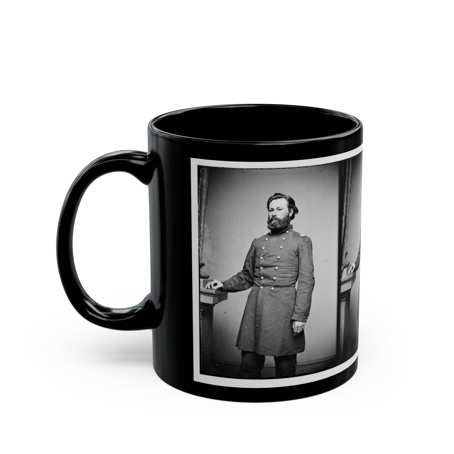 B.J. Sweet (U.S. Civil War) Black Coffee Mug-The Sticker Space