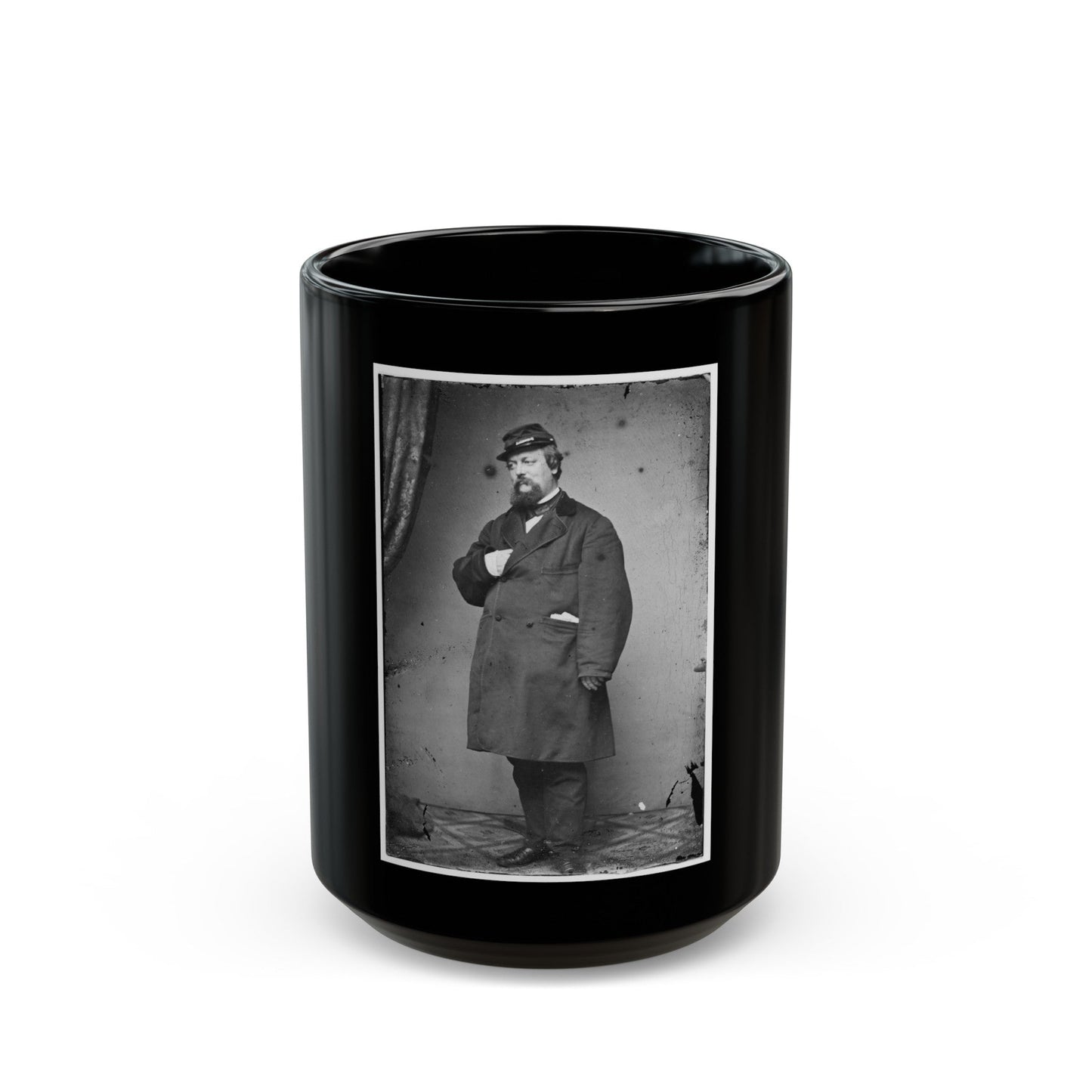 B.P. Poore (U.S. Civil War) Black Coffee Mug-15oz-The Sticker Space