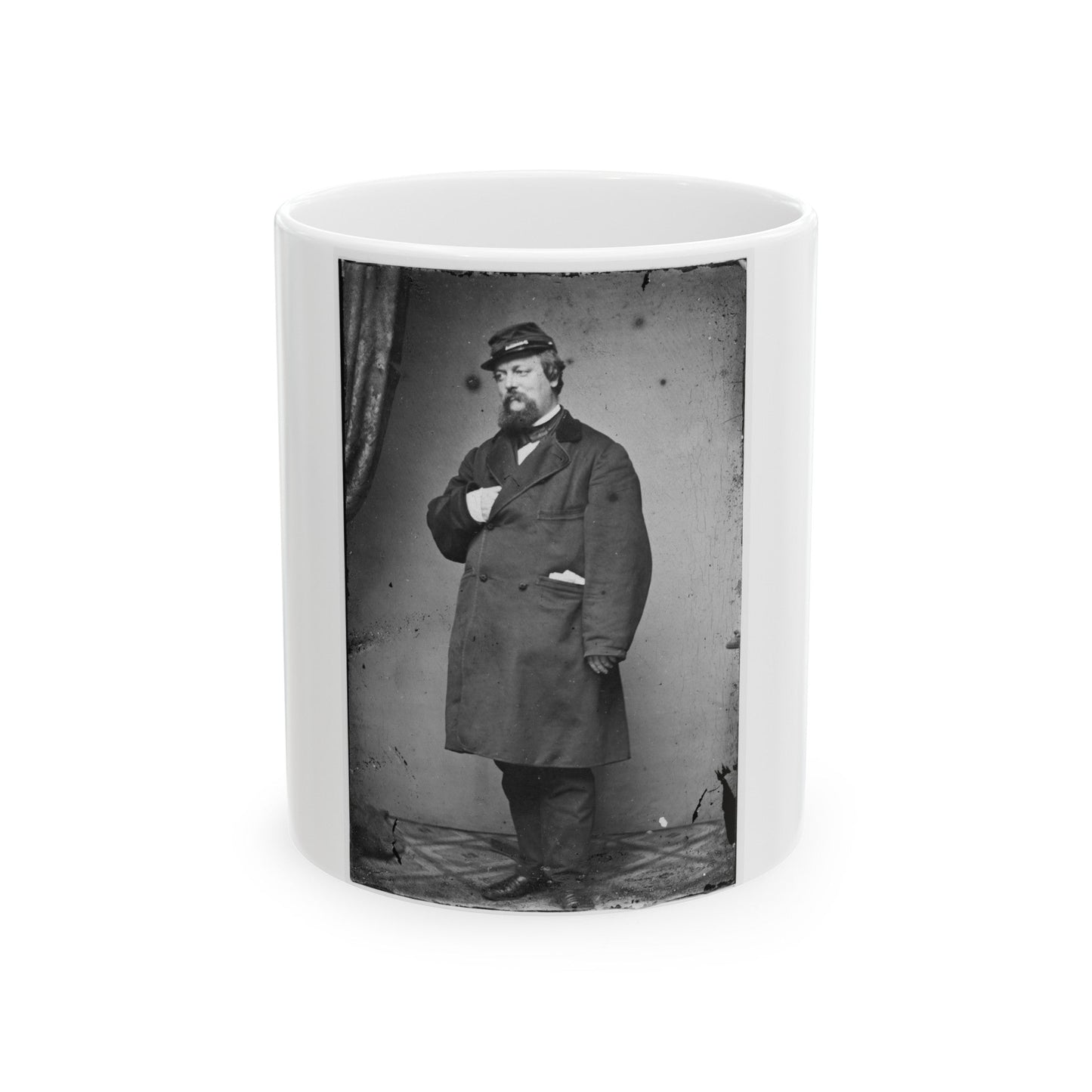 B.P. Poore (U.S. Civil War) White Coffee Mug-11oz-The Sticker Space