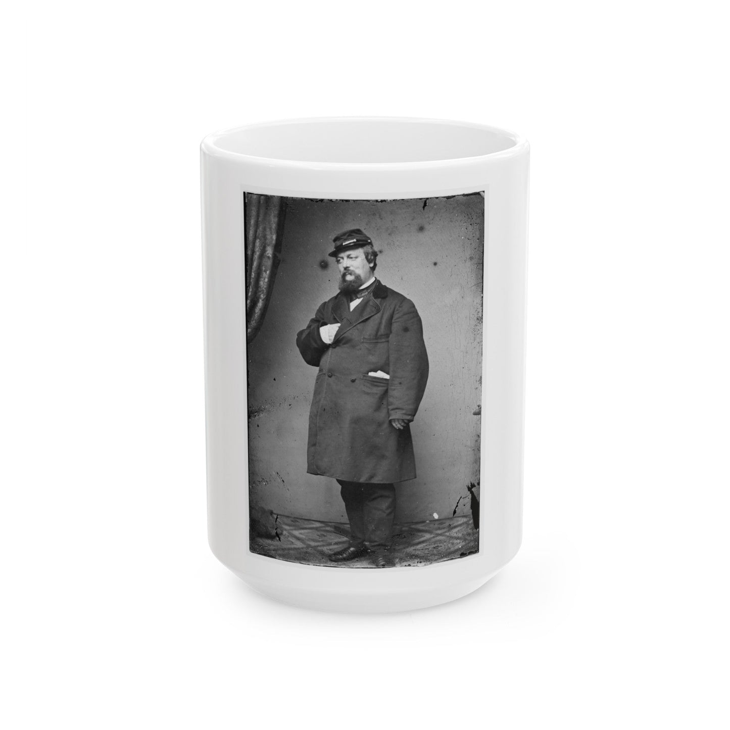 B.P. Poore (U.S. Civil War) White Coffee Mug-15oz-The Sticker Space