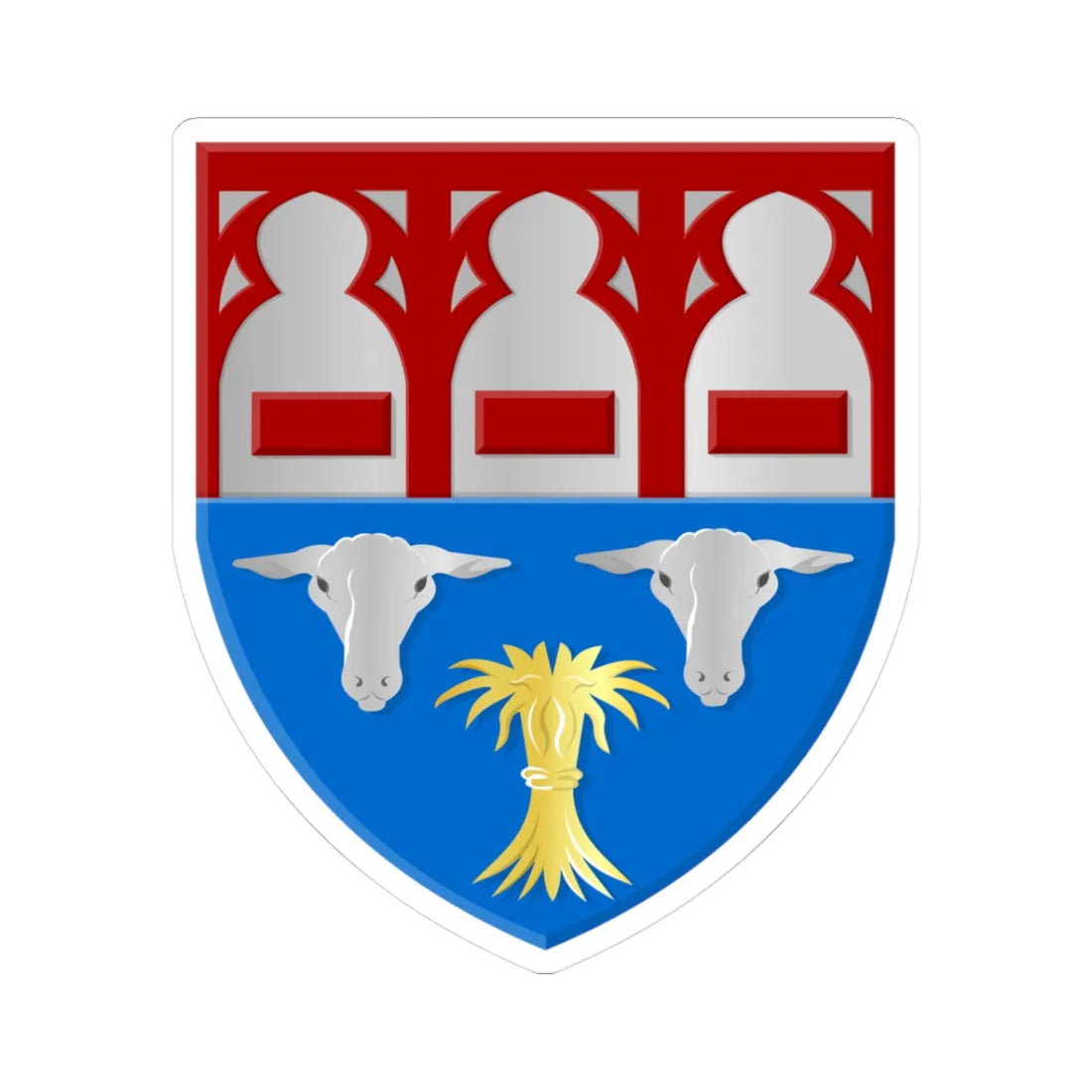 Baaium wapen (Netherlands) (Coat of Arms) STICKER Vinyl Kiss-Cut Decal 3 Inch White - The Sticker Space
