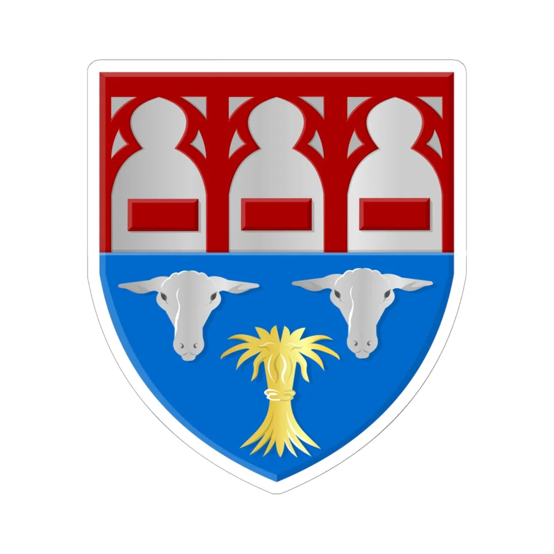 Baaium wapen (Netherlands) (Coat of Arms) STICKER Vinyl Kiss-Cut Decal 6 Inch White - The Sticker Space