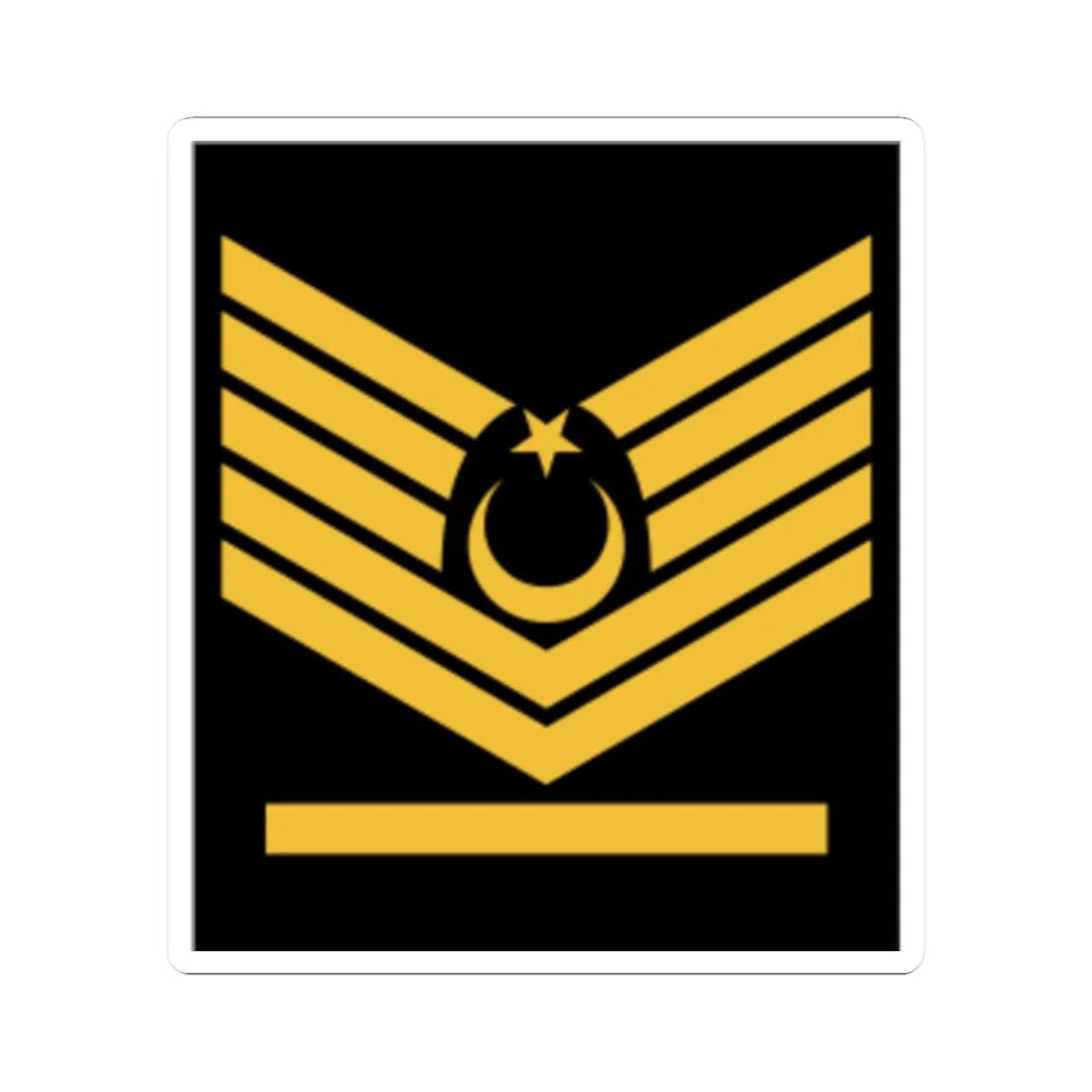 Başçavuş rütbe (Turkey) (Military Rank) STICKER Vinyl Kiss-Cut Decal 2 Inch White - The Sticker Space