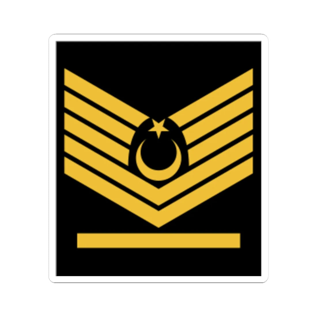 Başçavuş rütbe (Turkey) (Military Rank) STICKER Vinyl Kiss-Cut Decal 3 Inch White - The Sticker Space