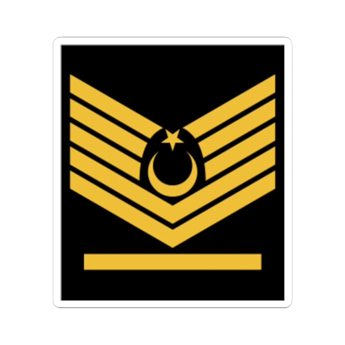 Başçavuş rütbe (Turkey) (Military Rank) STICKER Vinyl Kiss-Cut Decal 6 Inch White - The Sticker Space