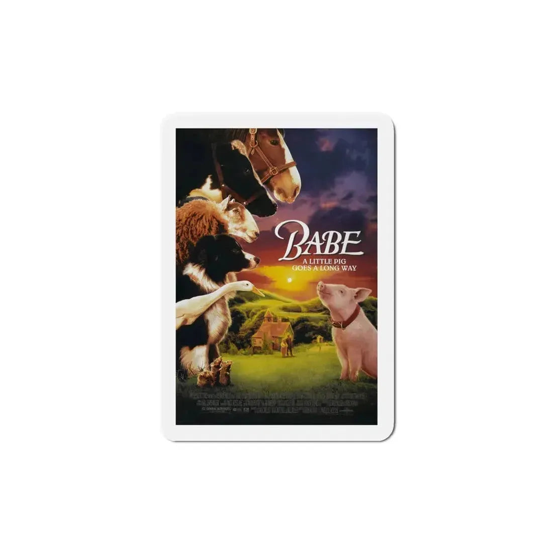 Babe 1995 Movie Poster Refrigerator Magnet 5 Inch - The Sticker Space