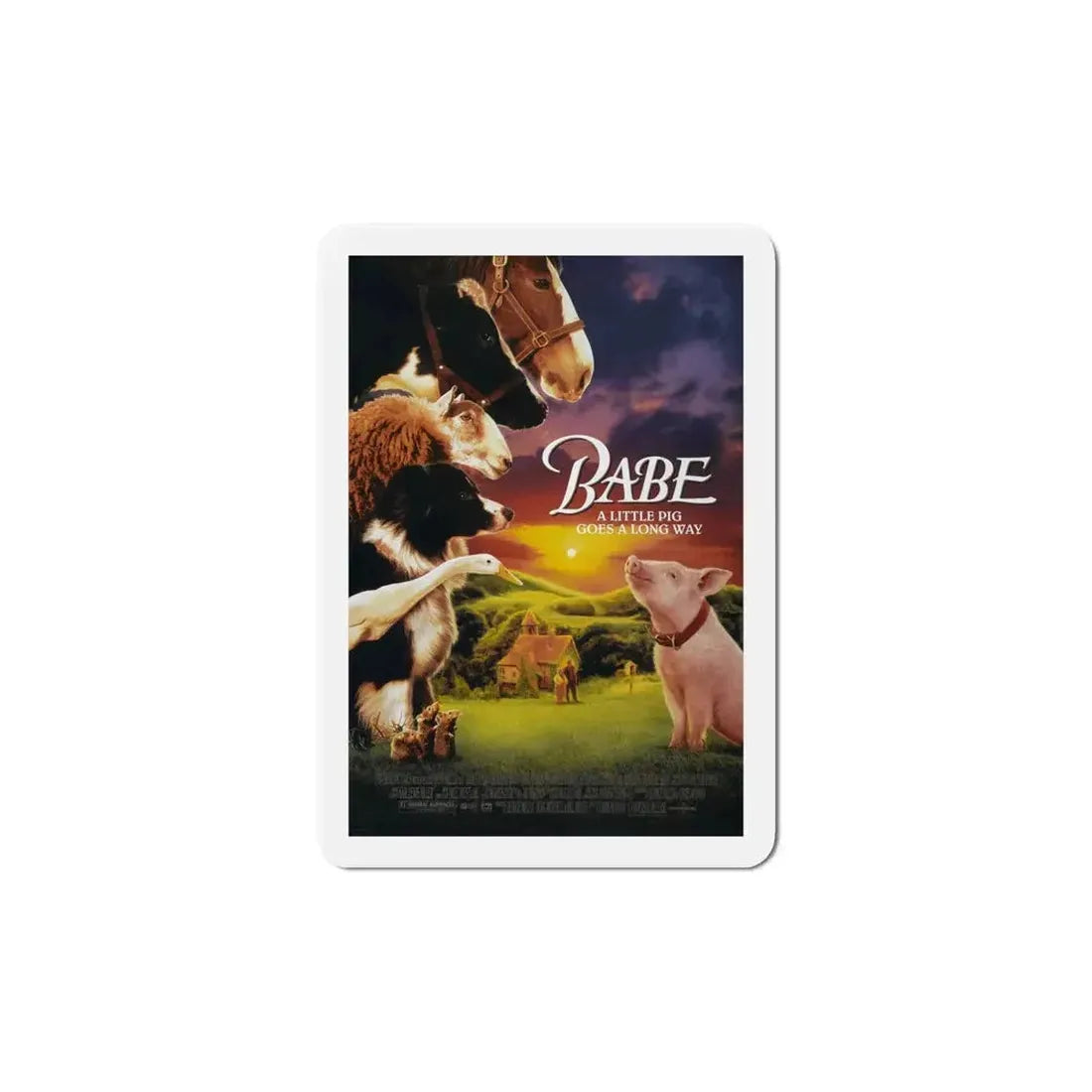 Babe 1995 Movie Poster Refrigerator Magnet - The Sticker Space