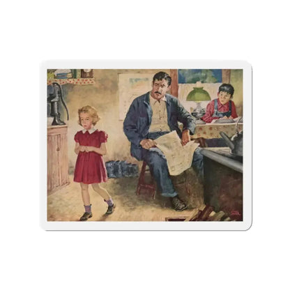 Babe In Disgrace by R. Ross Annett, 1950 (Magazine Illustration) Refrigerator Magnet 2 Inch Die-Cut - The Sticker Space