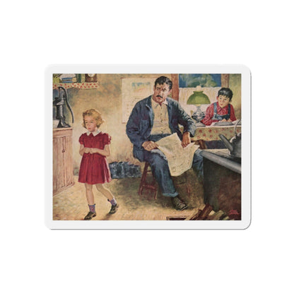 Babe In Disgrace by R. Ross Annett, 1950 (Magazine Illustration) Refrigerator Magnet-3" x 3"-The Sticker Space