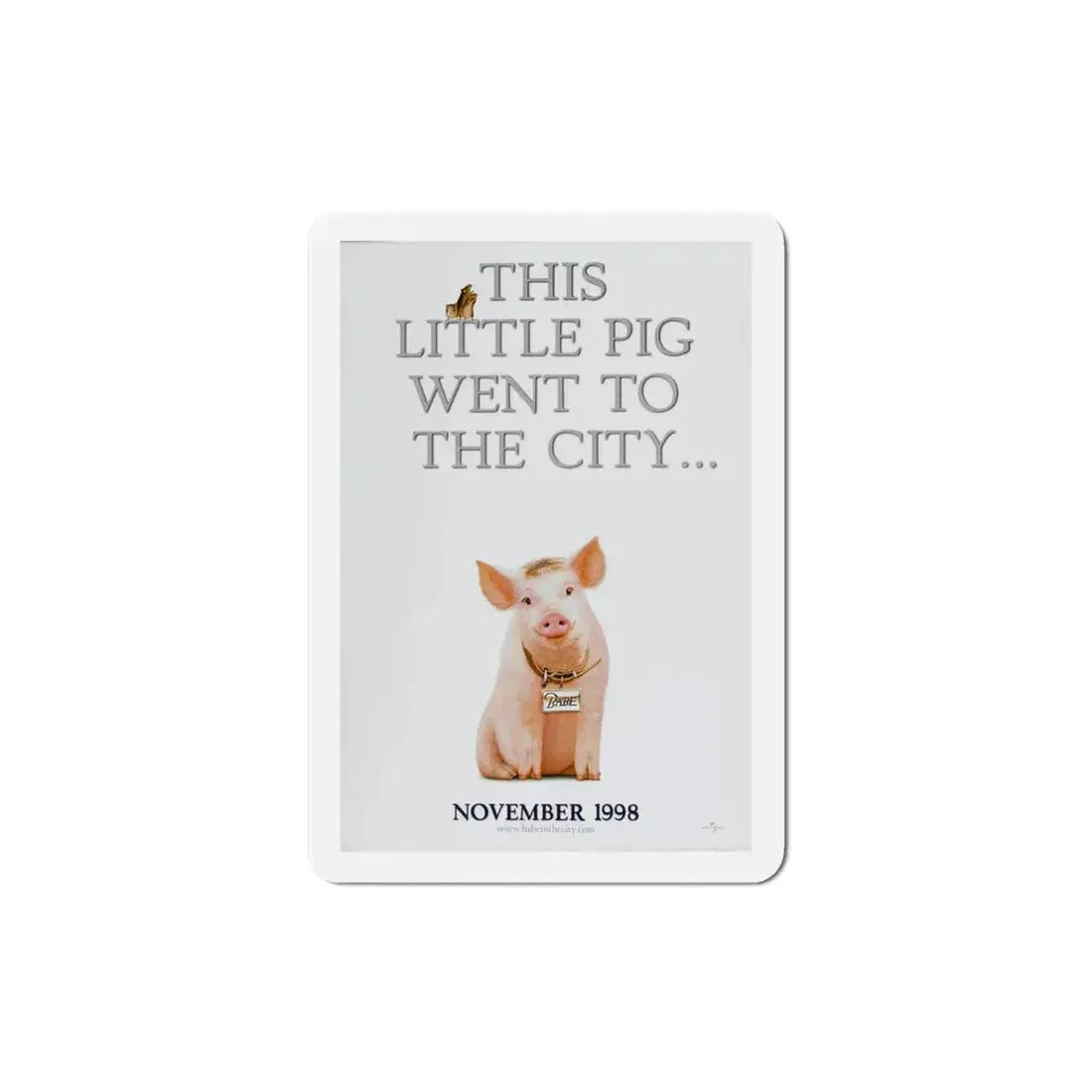 Babe Pig in the City 1998 Movie Poster Refrigerator Magnet 4 Inch - The Sticker Space
