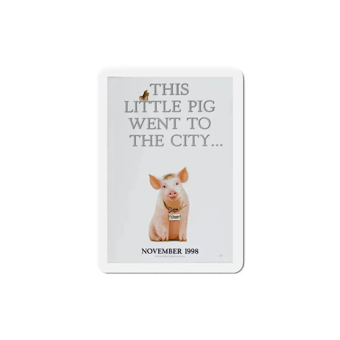 Babe Pig in the City 1998 Movie Poster Refrigerator Magnet 5 Inch - The Sticker Space