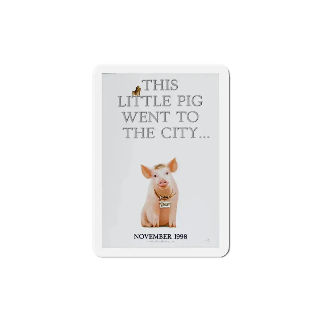Babe Pig in the City 1998 Movie Poster Refrigerator Magnet 6 Inch - The Sticker Space
