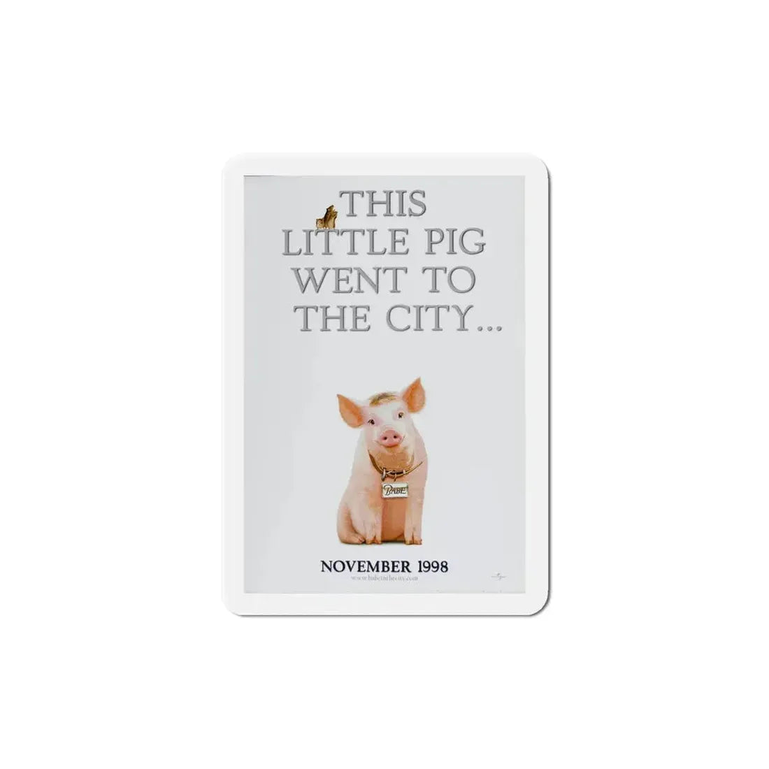 Babe Pig in the City 1998 Movie Poster Refrigerator Magnet - The Sticker Space