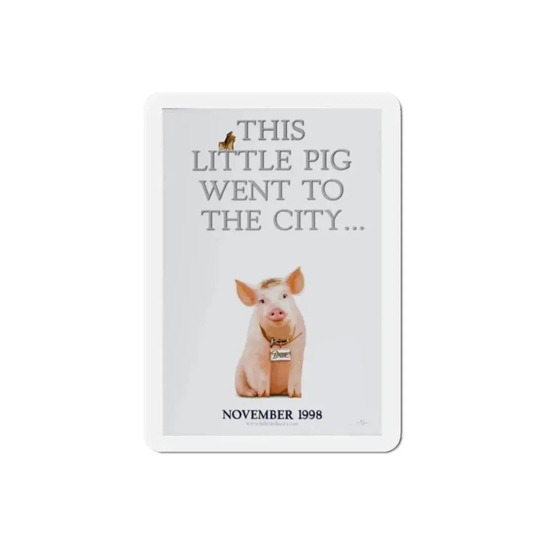 Babe Pig in the City 1998 Movie Poster Refrigerator Magnet - The Sticker Space